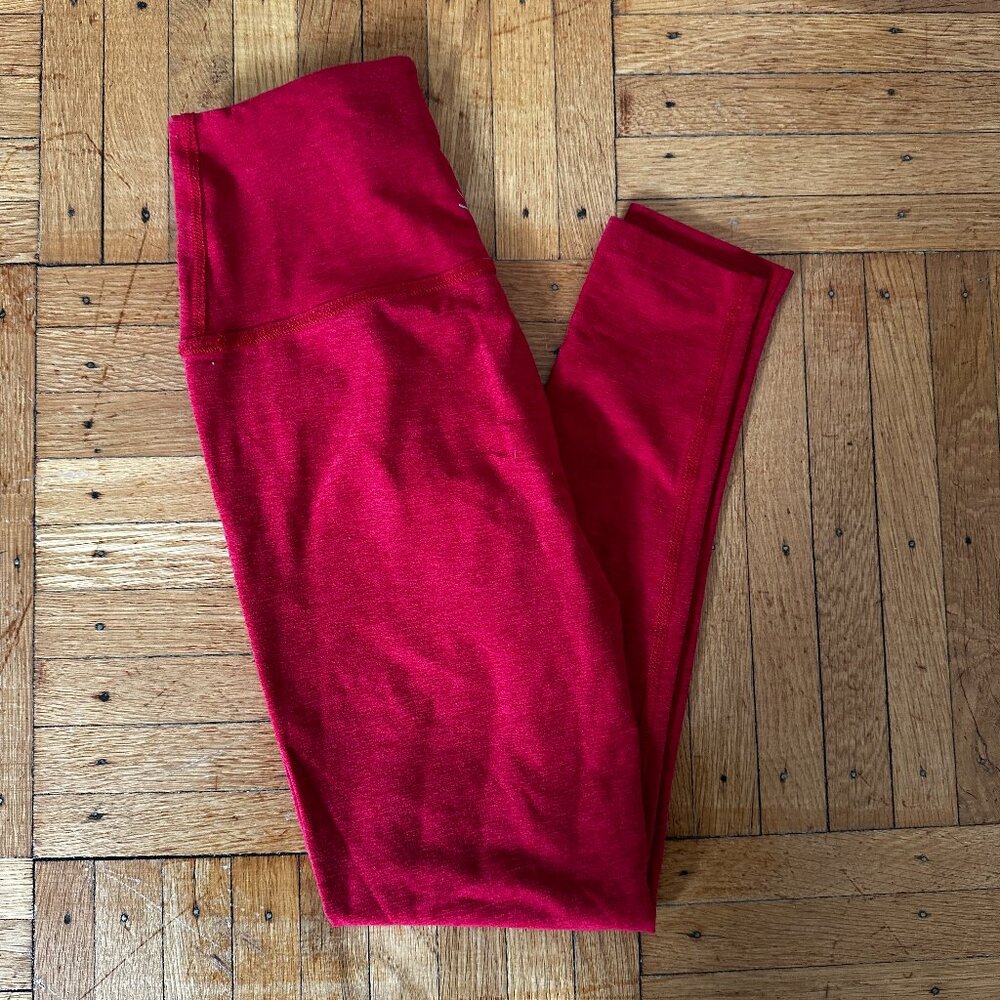 Beyond Yoga Spacedye Caught In The Midi Legging Currant Red Heather, size S